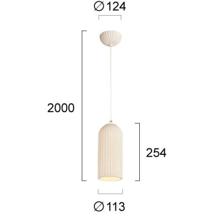 Luster na lanku LAVINA 1xE27/35W/230V, krem boje