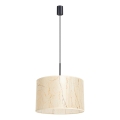 Luster na lanku NEVIA 1xE27/15W/230V pr. 40 cm bež/mramorni dekor