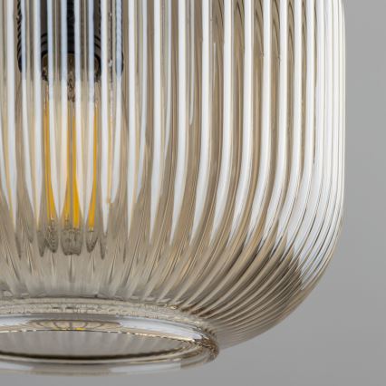 Luster na lanku SOPHIA 1xE14/10W/230V crna/zelena/dimna bež
