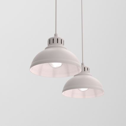 Luster na lanku SVEN 2xE27/15W/230V krem