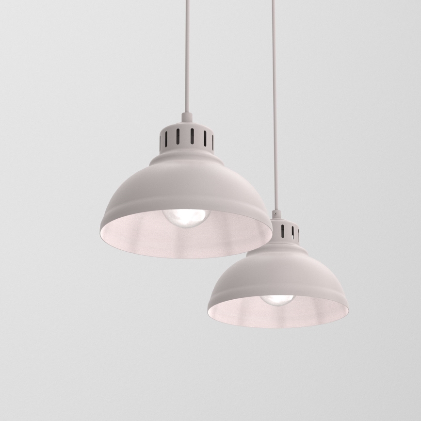 Luster na lanku SVEN 2xE27/15W/230V krem
