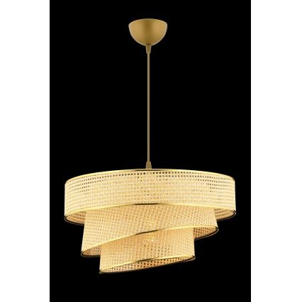 Luster na provodu COUPER 1xE27/60W/230V bež/mjed