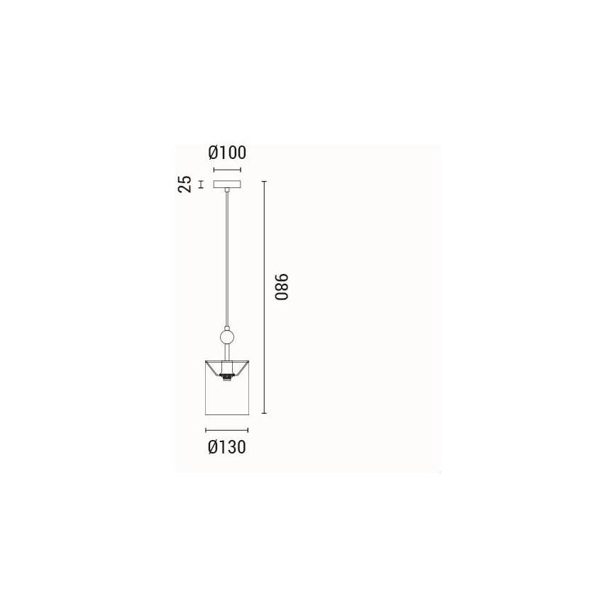 Luster na sajli 1xE14/15W/230V