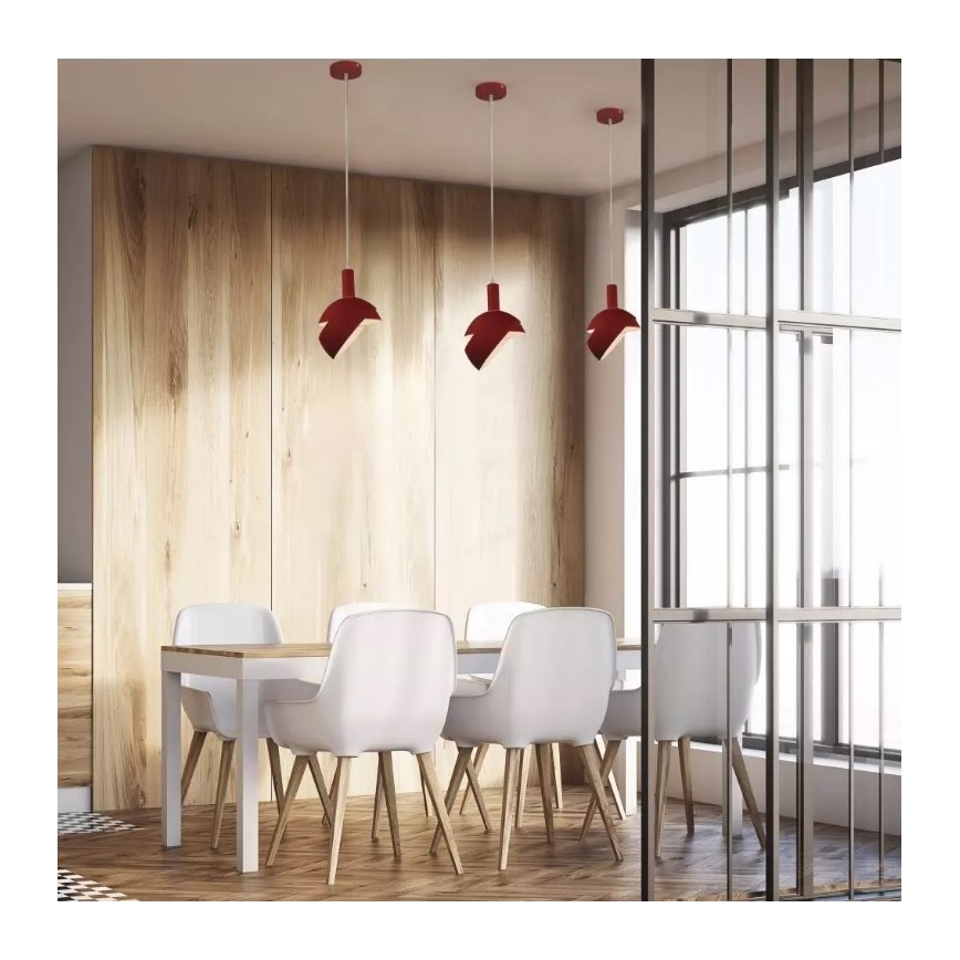 Luster na sajli 1xE14/60W/230V crvena