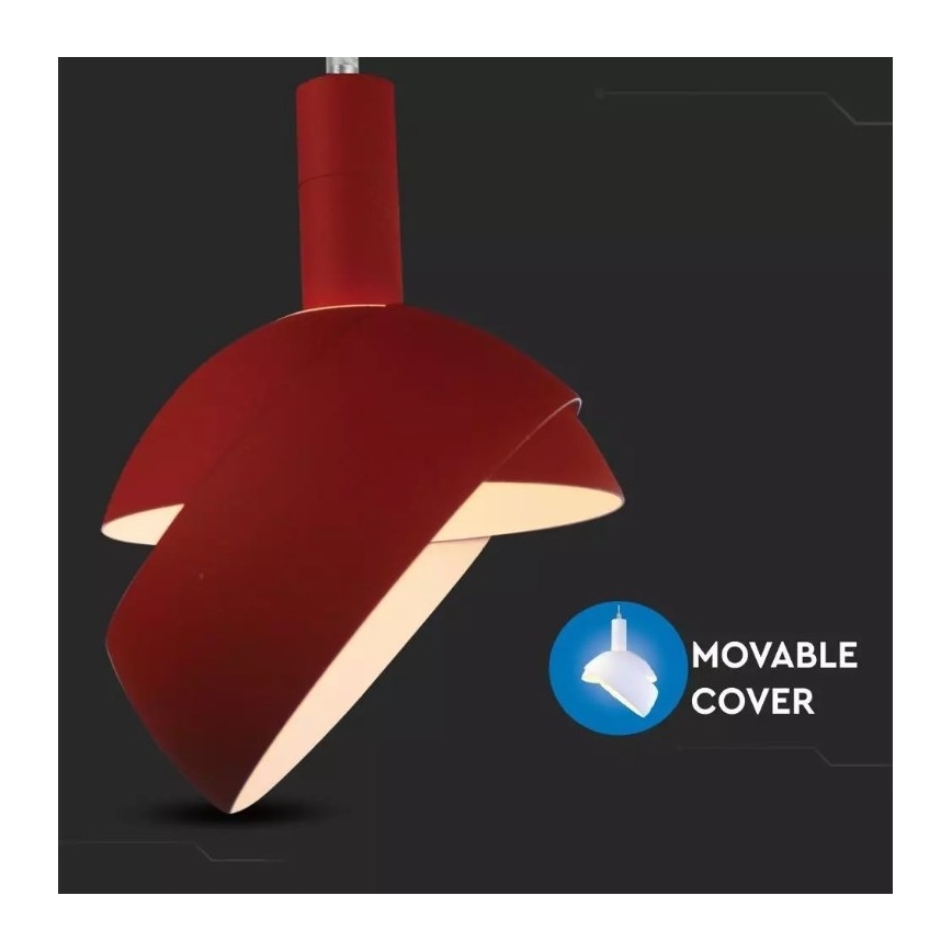 Luster na sajli 1xE14/60W/230V crvena