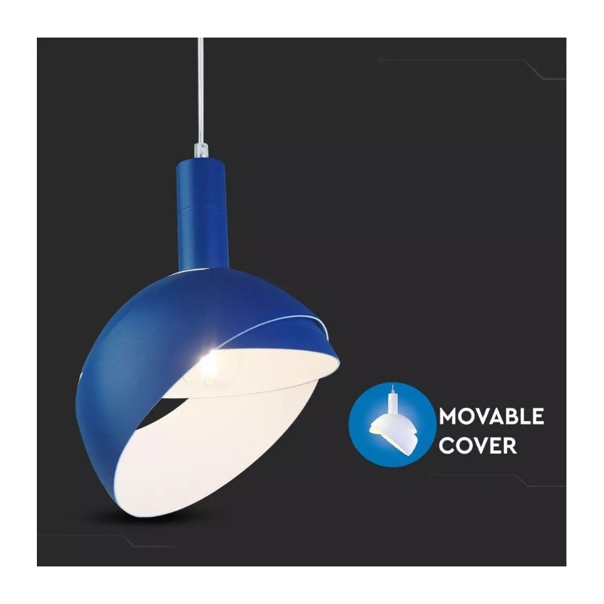 Luster na sajli 1xE14/60W/230V plava