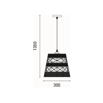 Luster na sajli 1xE27/15W/230V bež