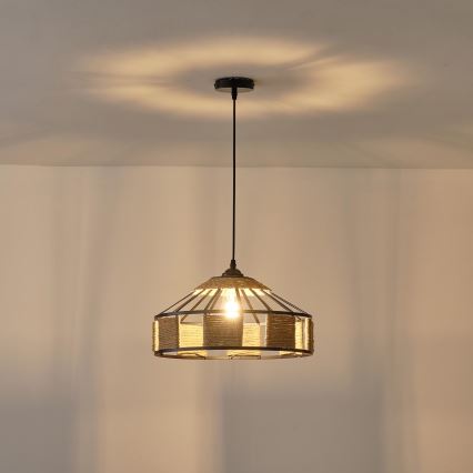Luster na sajli 1xE27/15W/230V bež