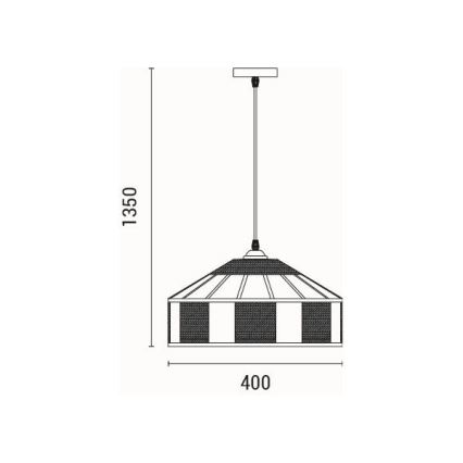 Luster na sajli 1xE27/15W/230V bež