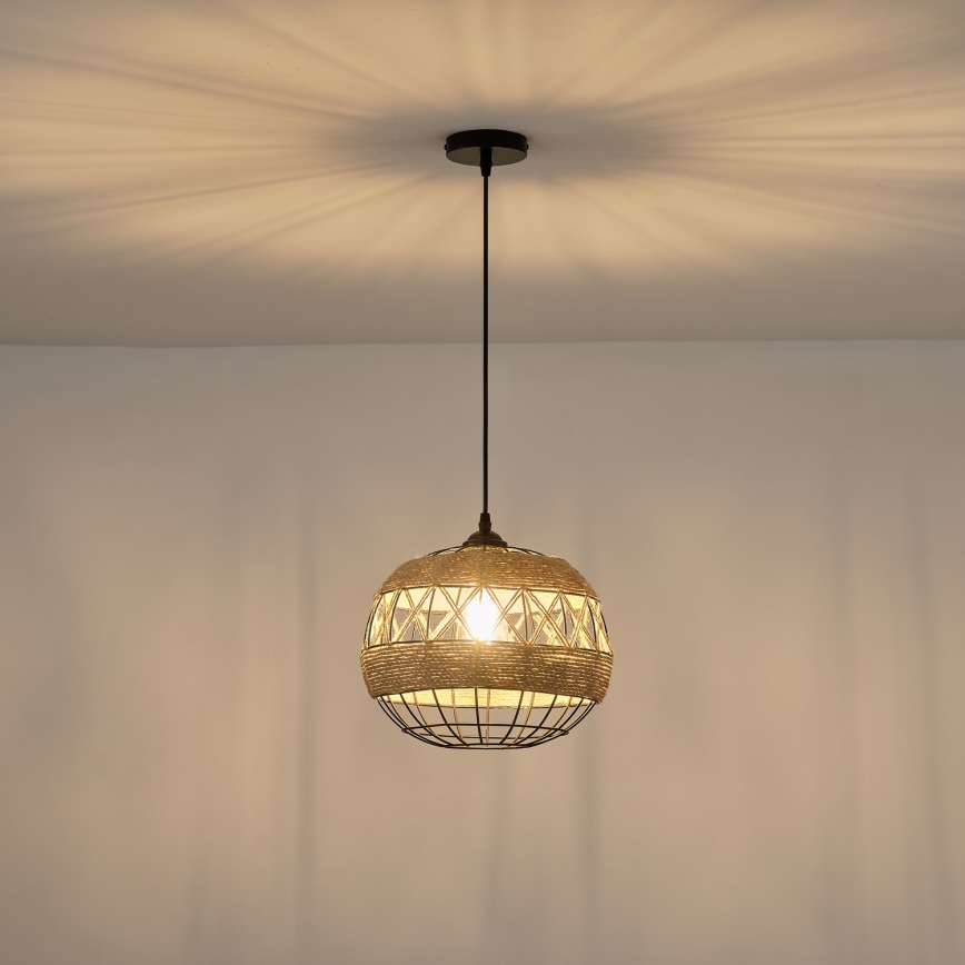 Luster na sajli 1xE27/15W/230V bež