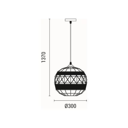 Luster na sajli 1xE27/15W/230V bež