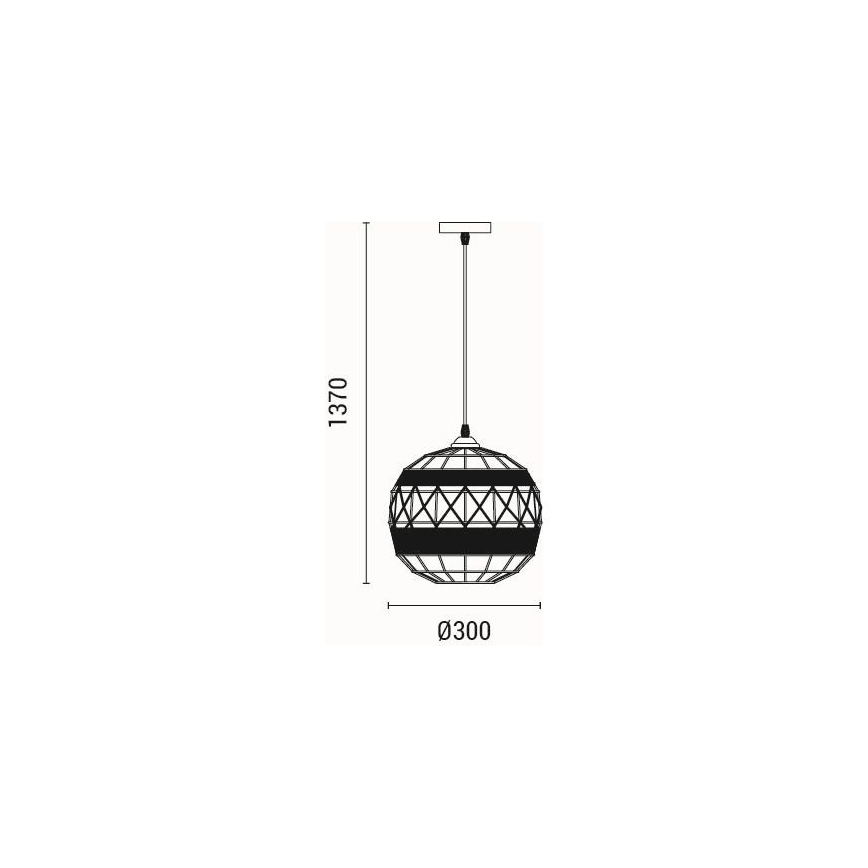 Luster na sajli 1xE27/15W/230V bež