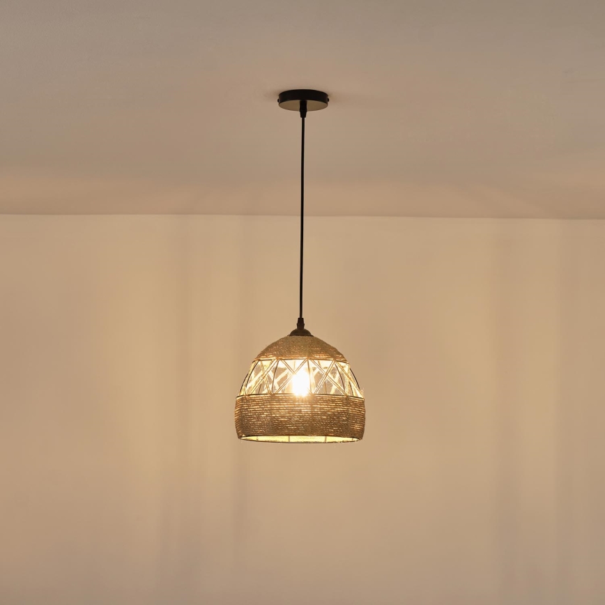 Luster na sajli 1xE27/15W/230V bež