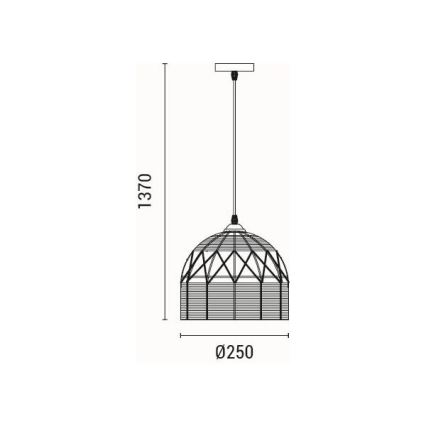 Luster na sajli 1xE27/15W/230V bež