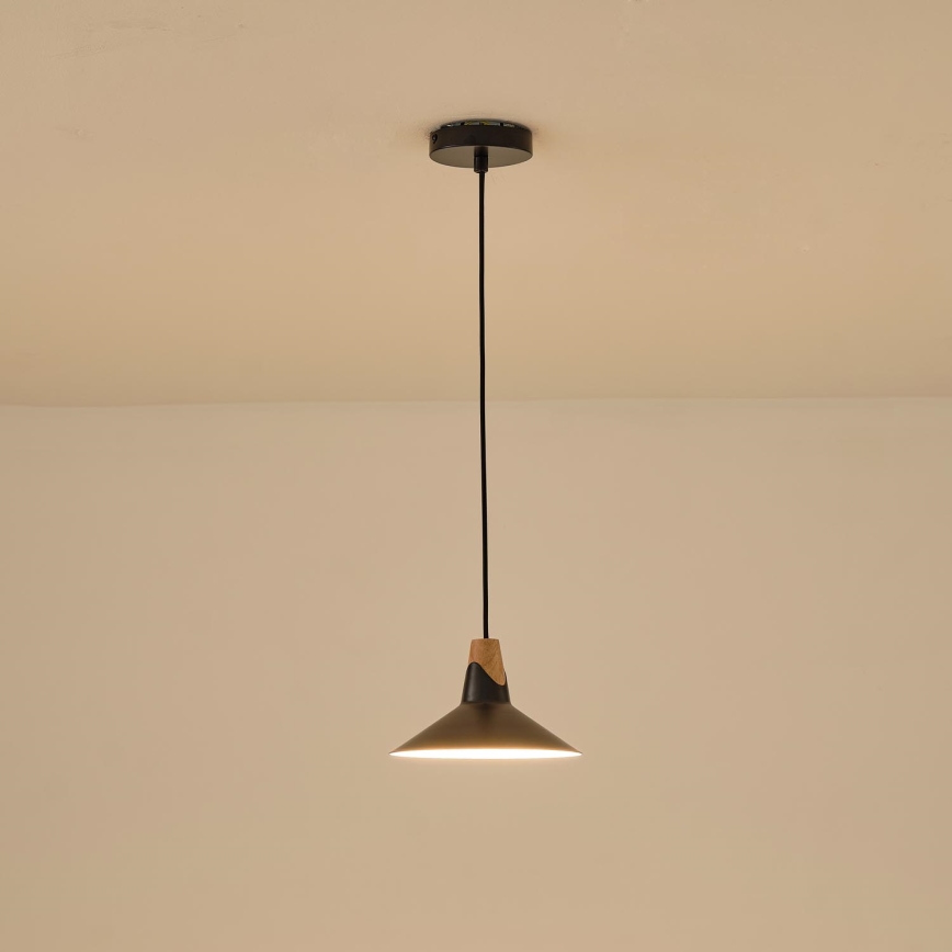 Luster na sajli 1xE27/15W/230V crna