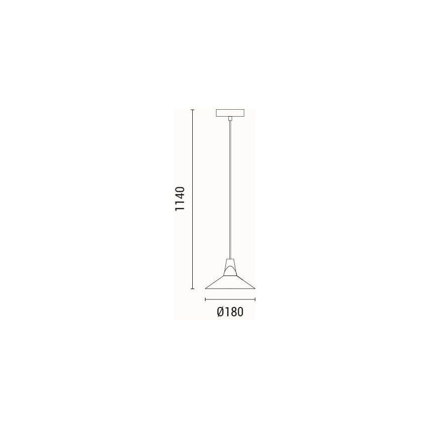 Luster na sajli 1xE27/15W/230V crna