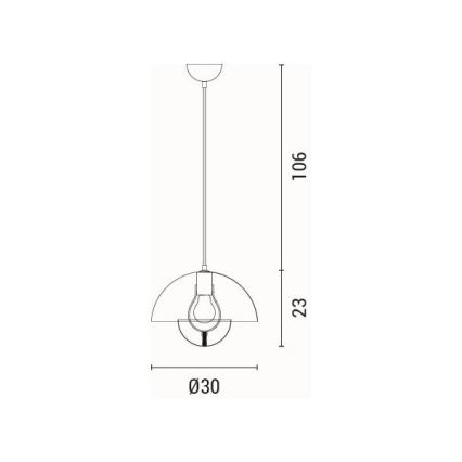 Luster na sajli 1xE27/15W/230V krem
