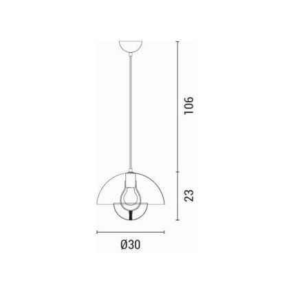 Luster na sajli 1xE27/15W/230V plava