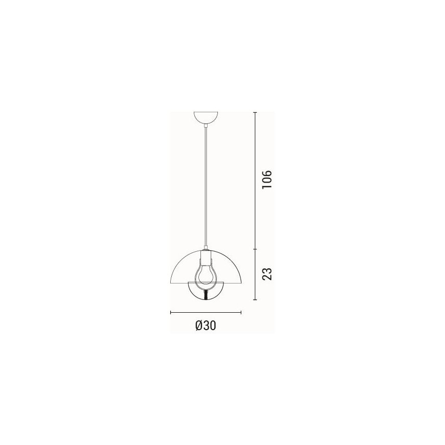 Luster na sajli 1xE27/15W/230V plava