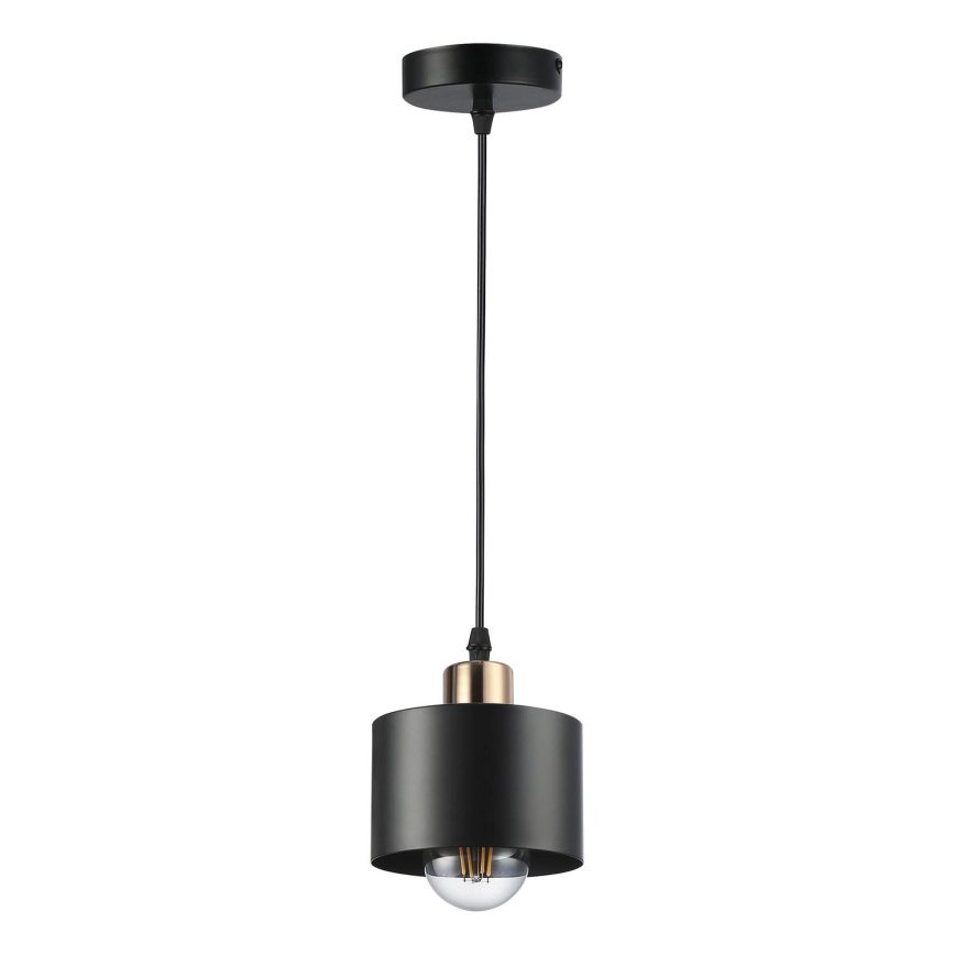 Luster na sajli 1xE27/35W/230V pr. 12 cm crna/zlatna