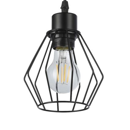 Luster na sajli 1xE27/35W/230V pr. 18 cm crna