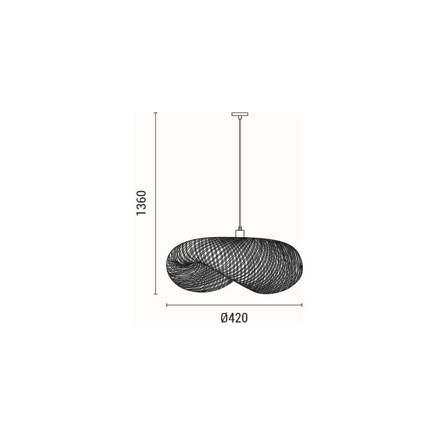 Luster na sajli 1xE27/40W/230V bambus