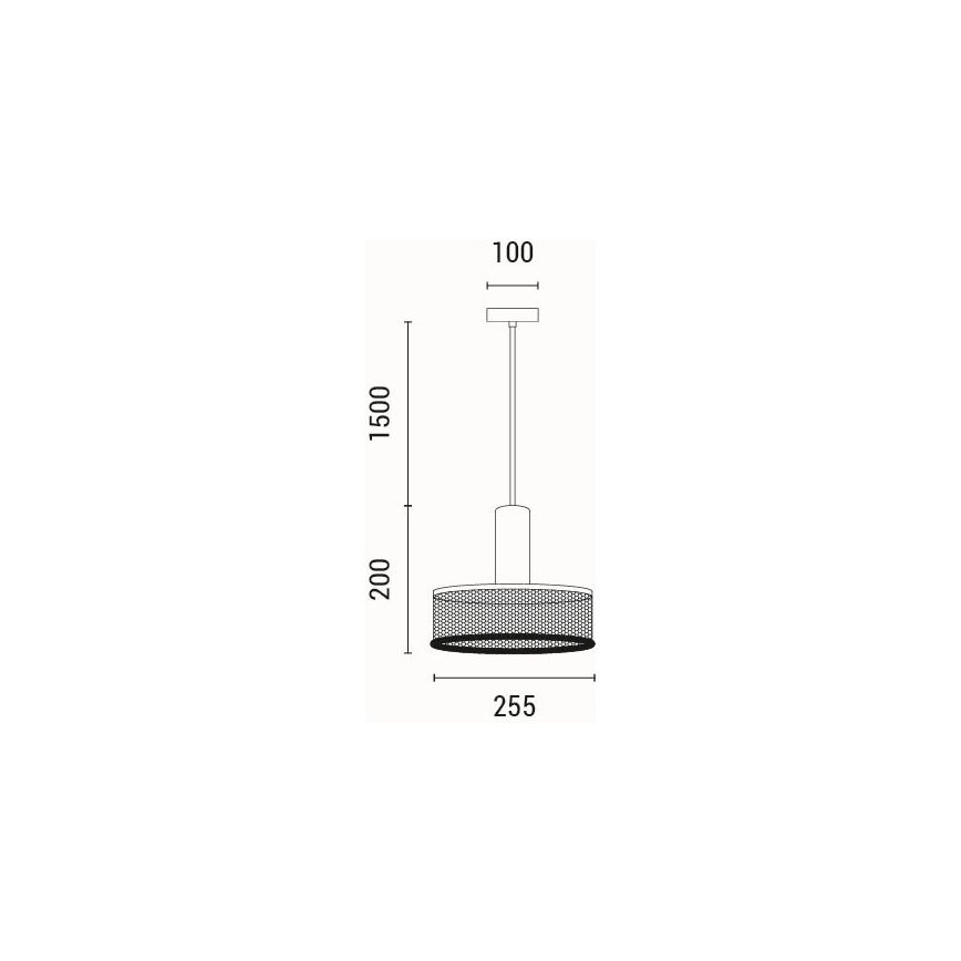Luster na sajli 1xE27/40W/230V crna