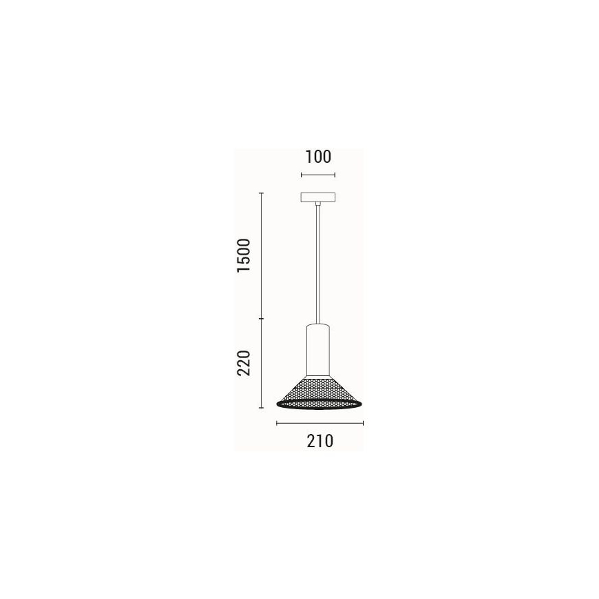 Luster na sajli 1xE27/40W/230V crna