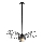 Luster na sajli 1xE27/40W/230V crna