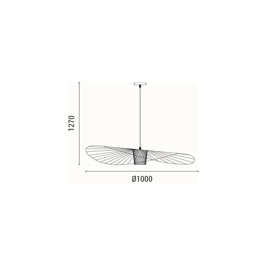 Luster na sajli 1xE27/40W/230V crna