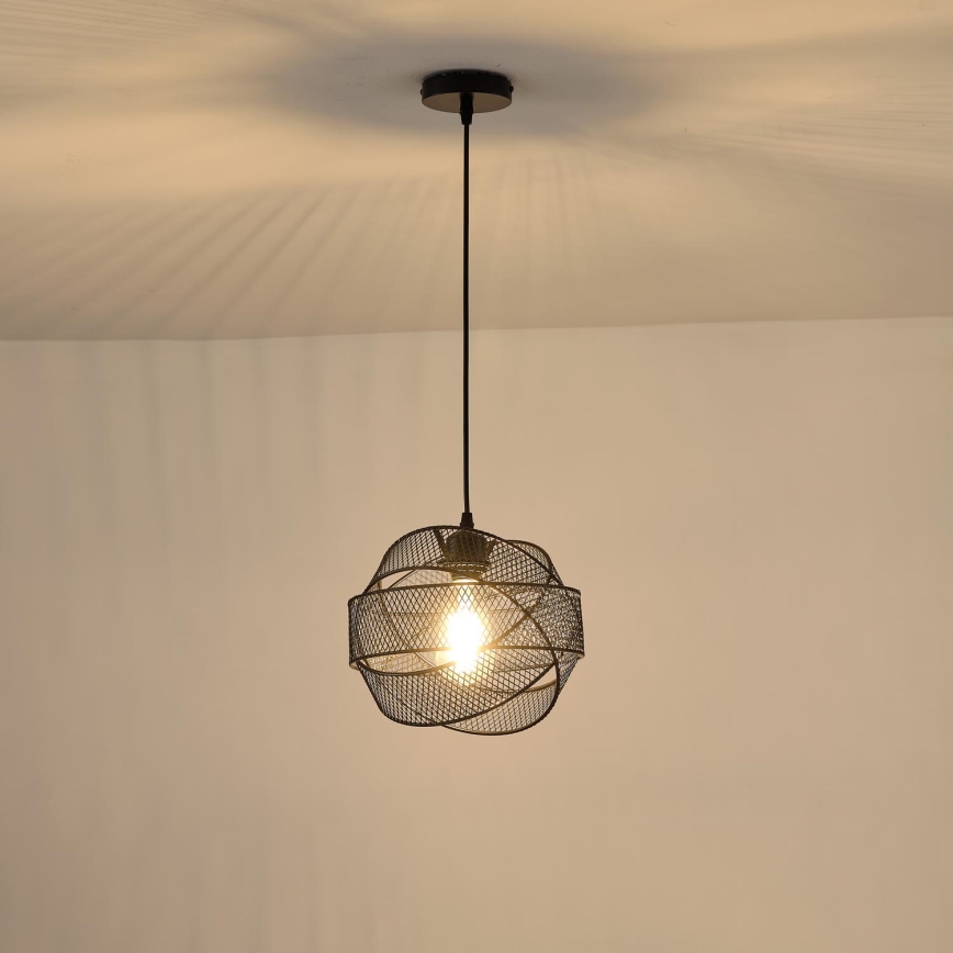 Luster na sajli 1xE27/40W/230V crna