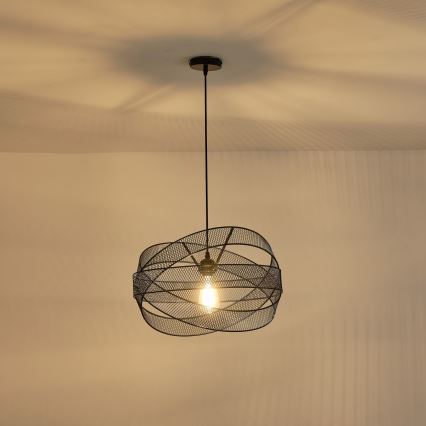 Luster na sajli 1xE27/40W/230V crna