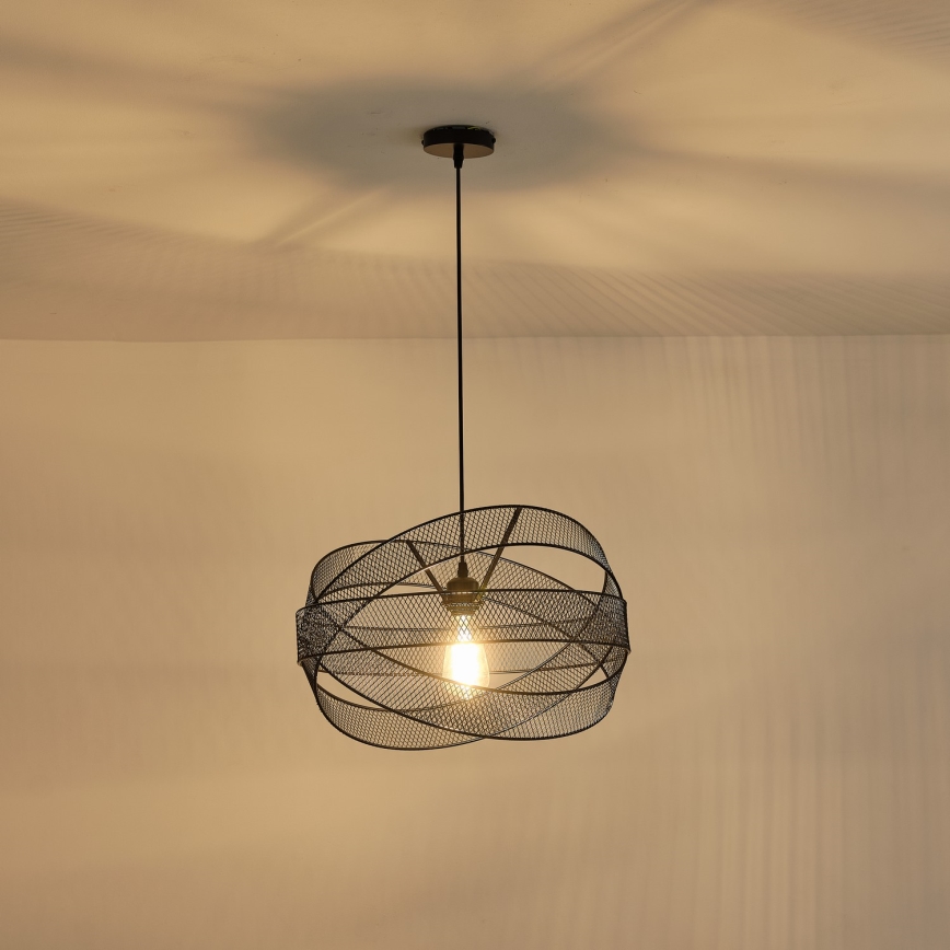 Luster na sajli 1xE27/40W/230V crna