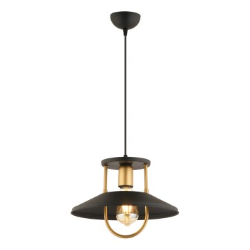 Luster na sajli 1xE27/40W/230V crna/zlatna