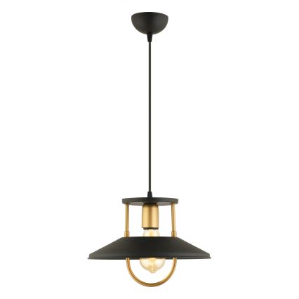 Luster na sajli 1xE27/40W/230V crna/zlatna