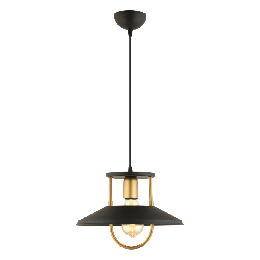 Luster na sajli 1xE27/40W/230V crna/zlatna