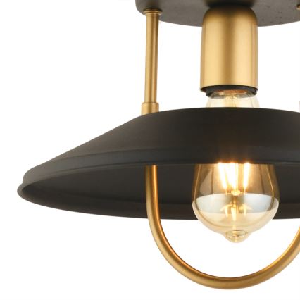 Luster na sajli 1xE27/40W/230V crna/zlatna
