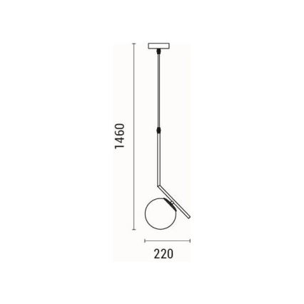 Luster na sajli 1xE27/40W/230V mesing