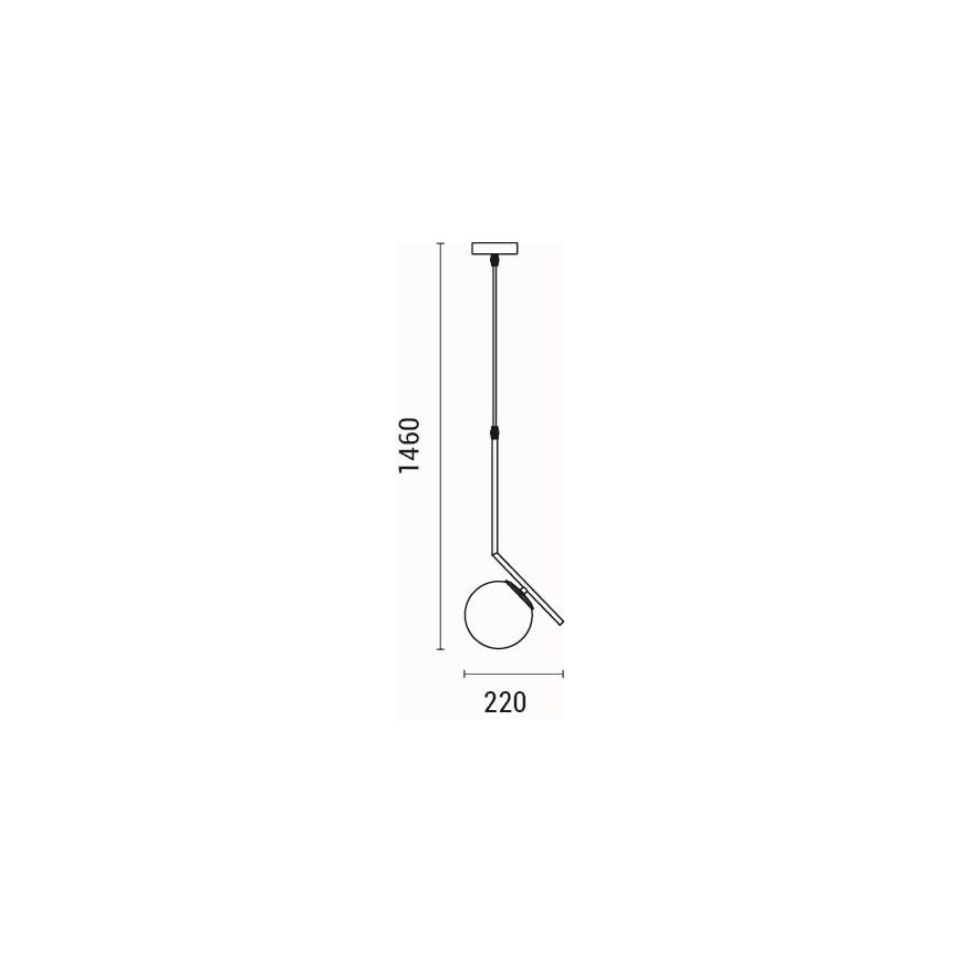 Luster na sajli 1xE27/40W/230V mesing