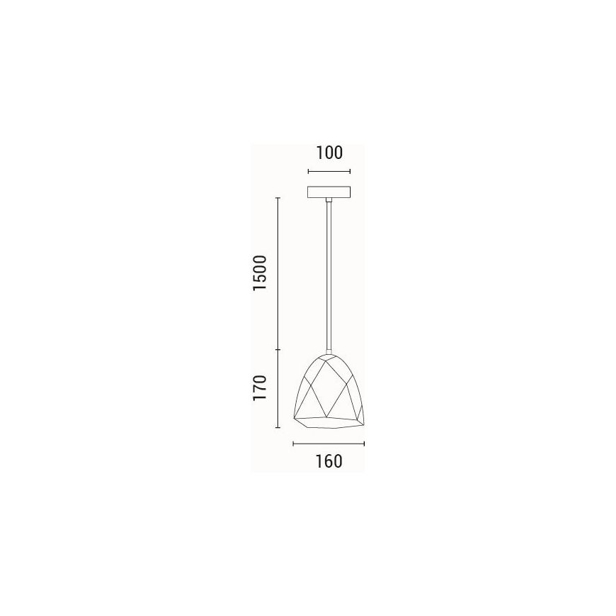 Luster na sajli 1xE27/40W/230V siva
