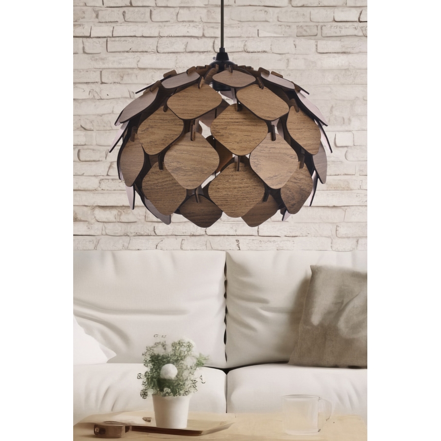 Luster na sajli 1xE27/40W/230V smeđa