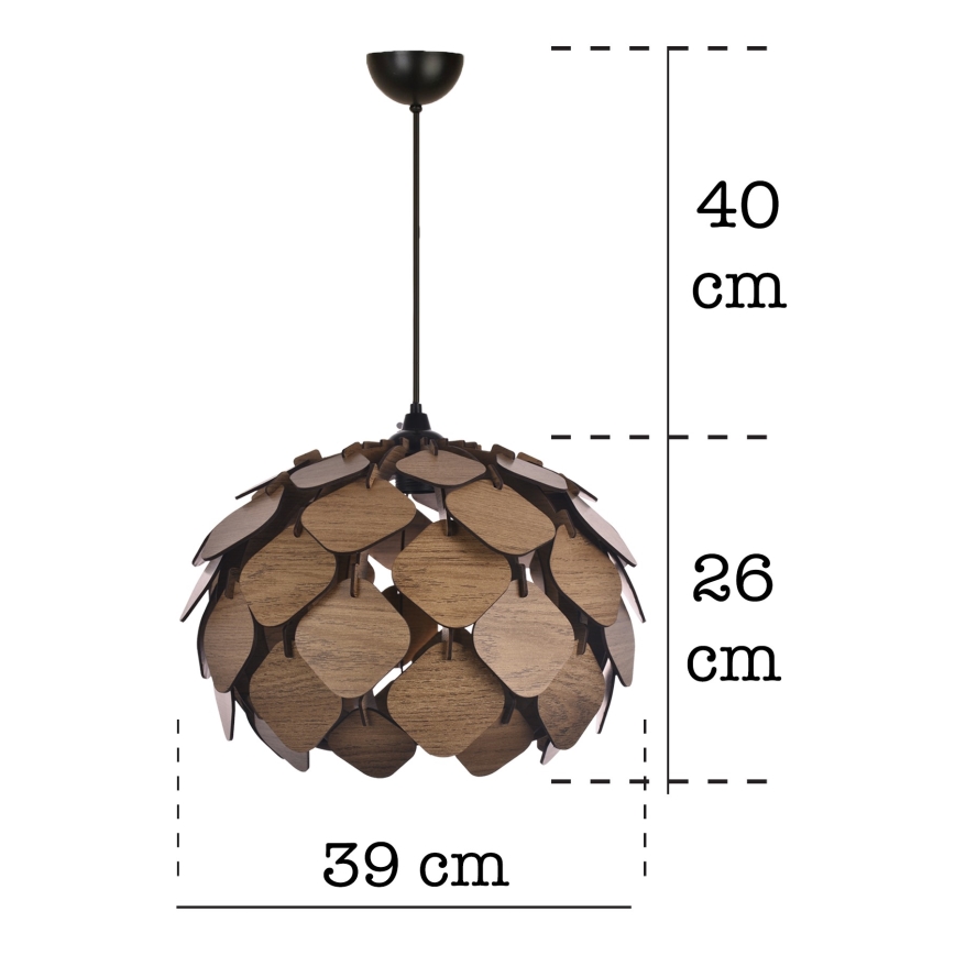 Luster na sajli 1xE27/40W/230V smeđa