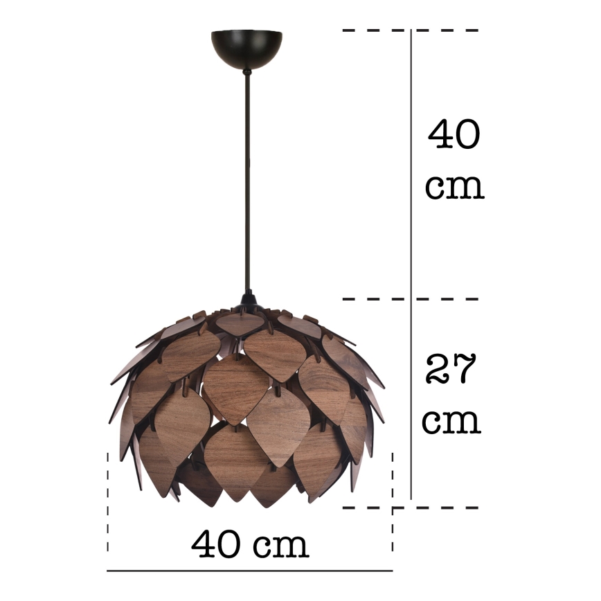 Luster na sajli 1xE27/40W/230V smeđa