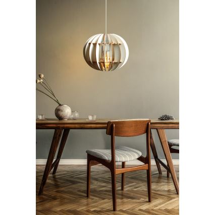 Luster na sajli 1xE27/60W/230V bijela pr. 20 cm