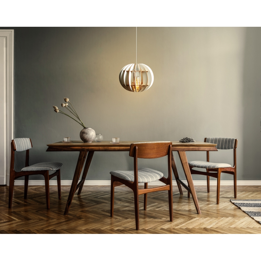 Luster na sajli 1xE27/60W/230V bijela pr. 20 cm