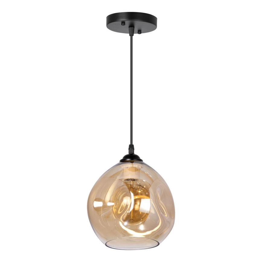 Luster na sajli 1xE27/60W/230V crna/dimna
