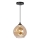 Luster na sajli 1xE27/60W/230V crna/dimna