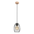 Luster na sajli 1xE27/60W/230V crni