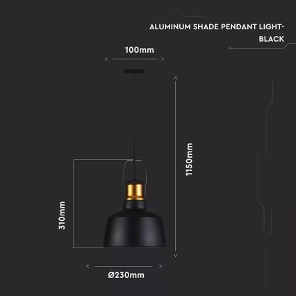 Luster na sajli 1xE27/60W/230V