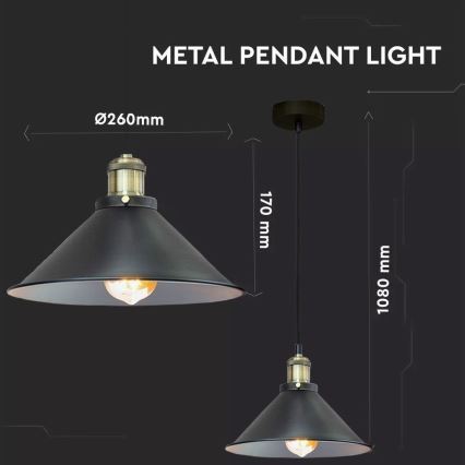 Luster na sajli 1xE27/60W/230V